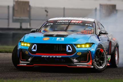 Mustang on the track