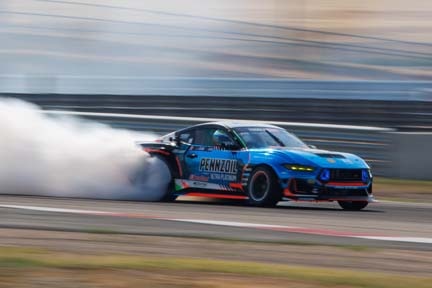 Mustang on the track