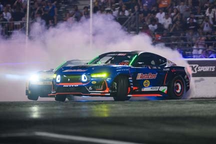 Mustang on the track