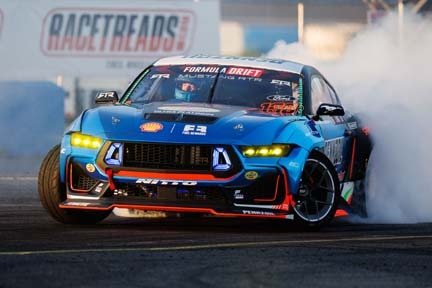 Mustang on the track