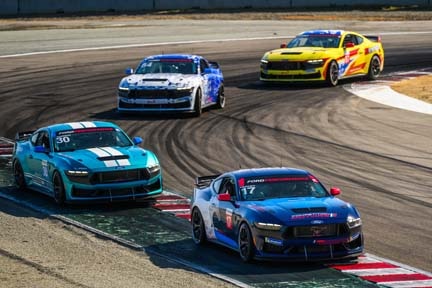 Mustang on the track