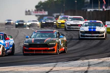 Mustang on the track
