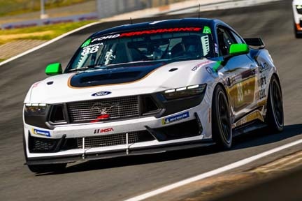 Mustang on the track