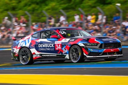 Mustang on the track