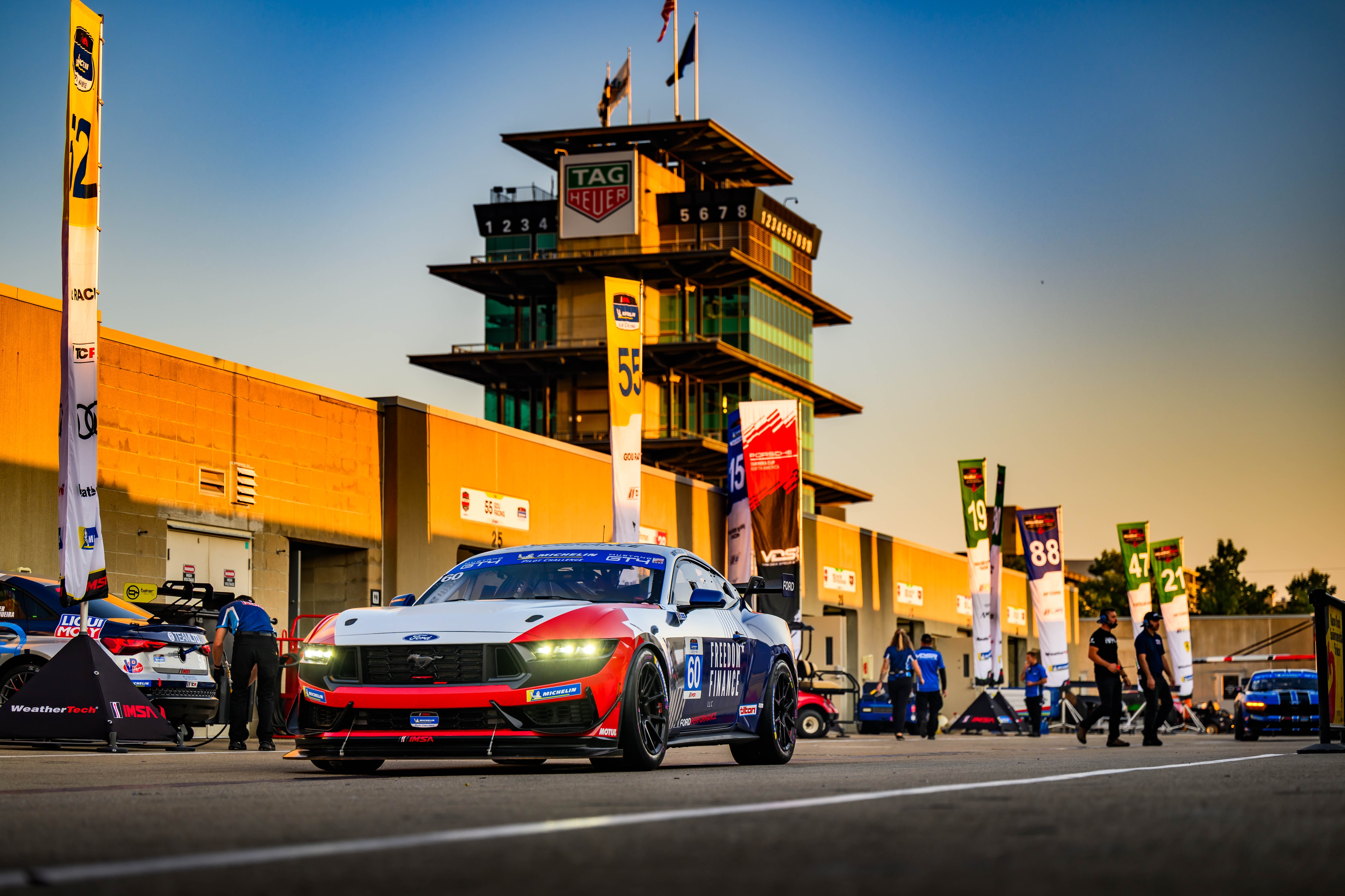 Mustang on the track