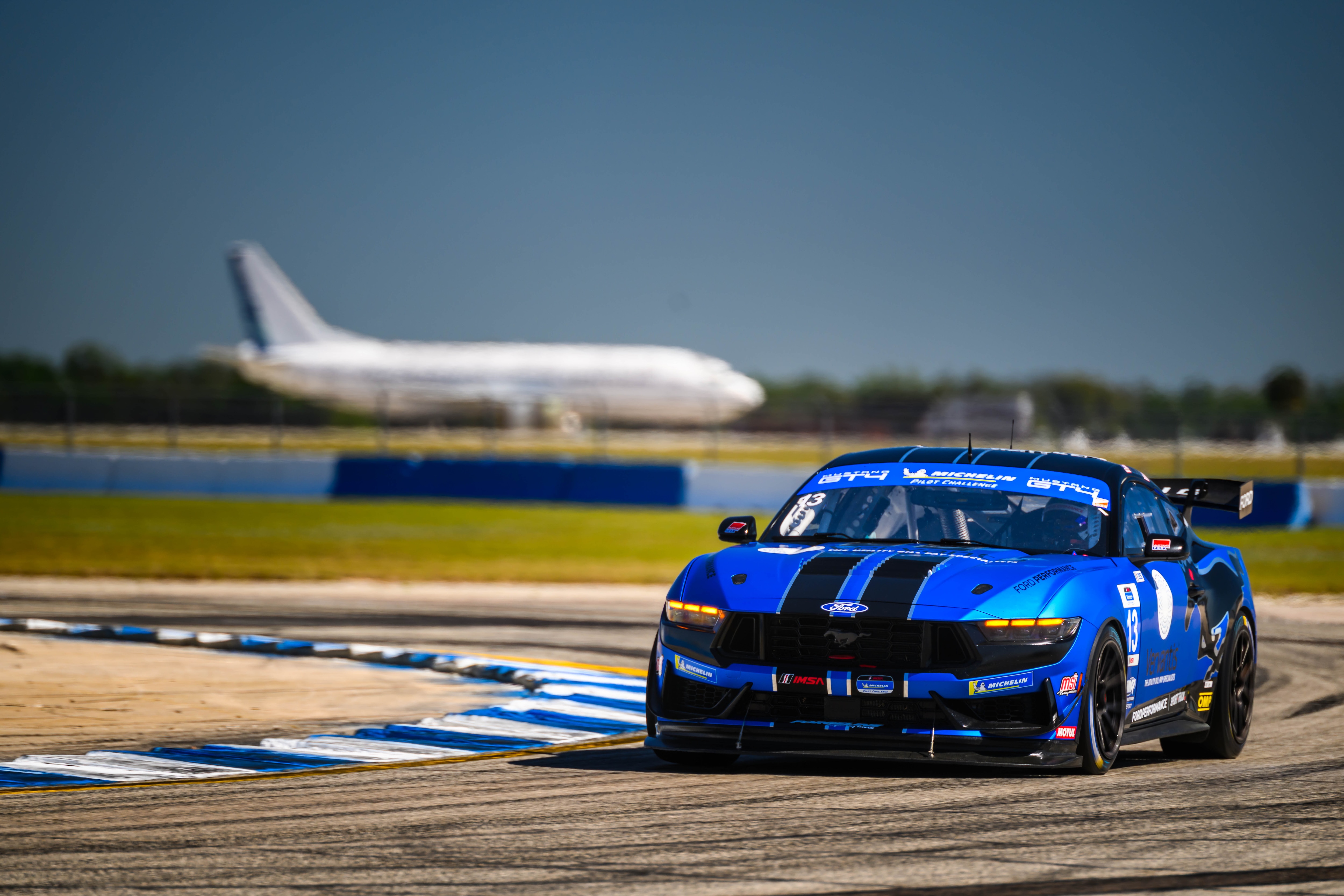 Mustang on the track
