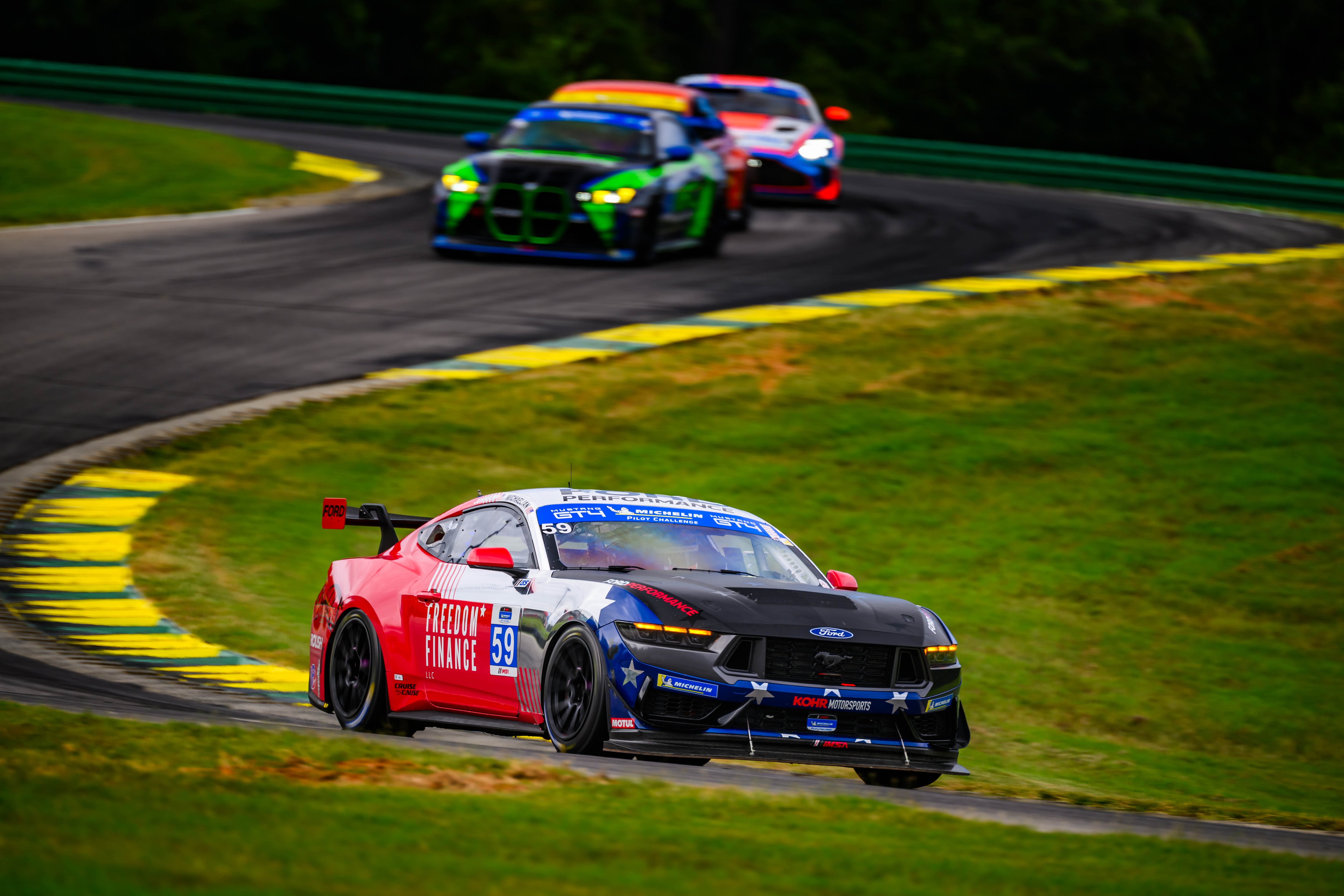 Mustang on the track