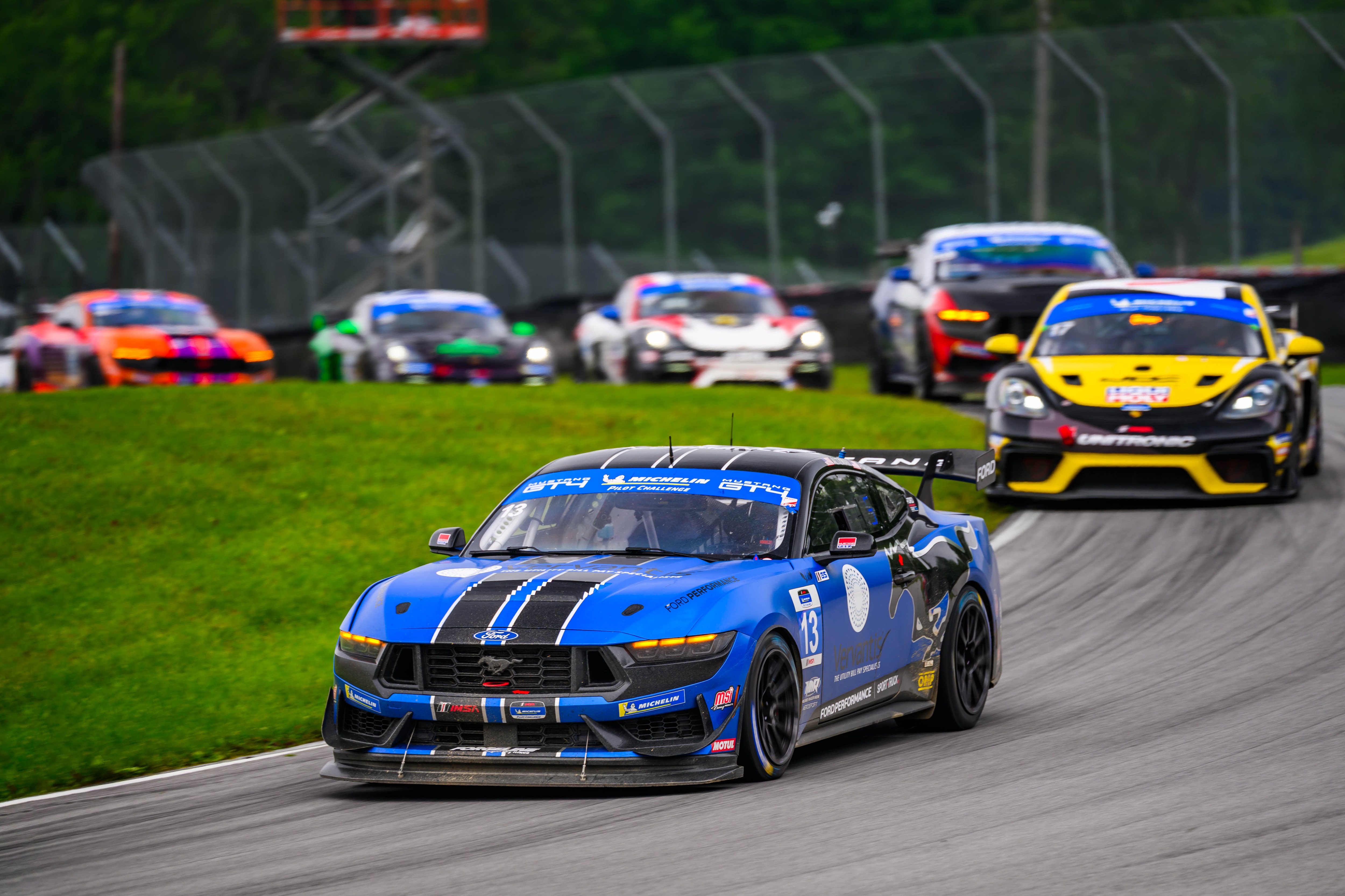 Mustang on the track