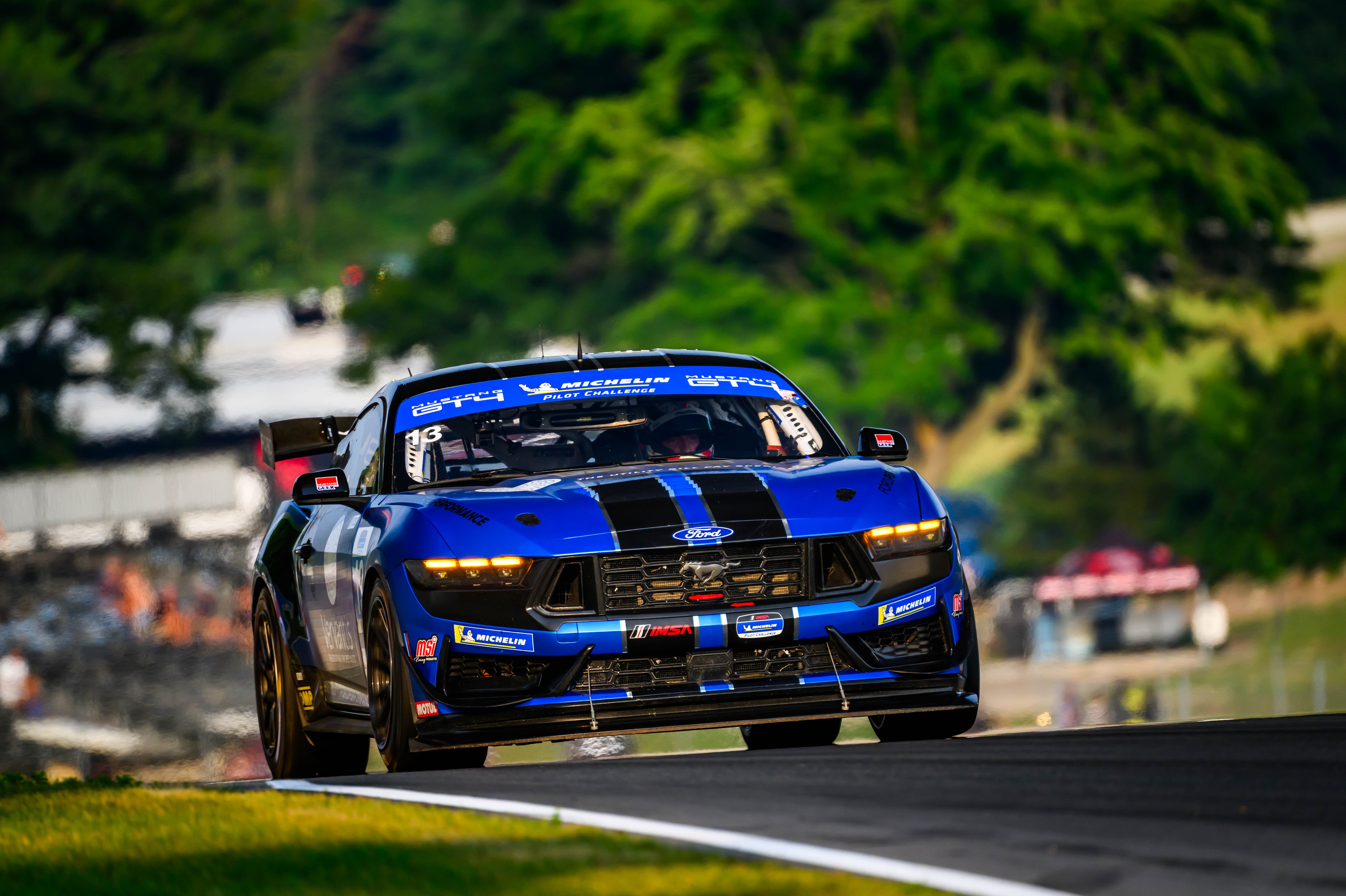 Mustang on the track