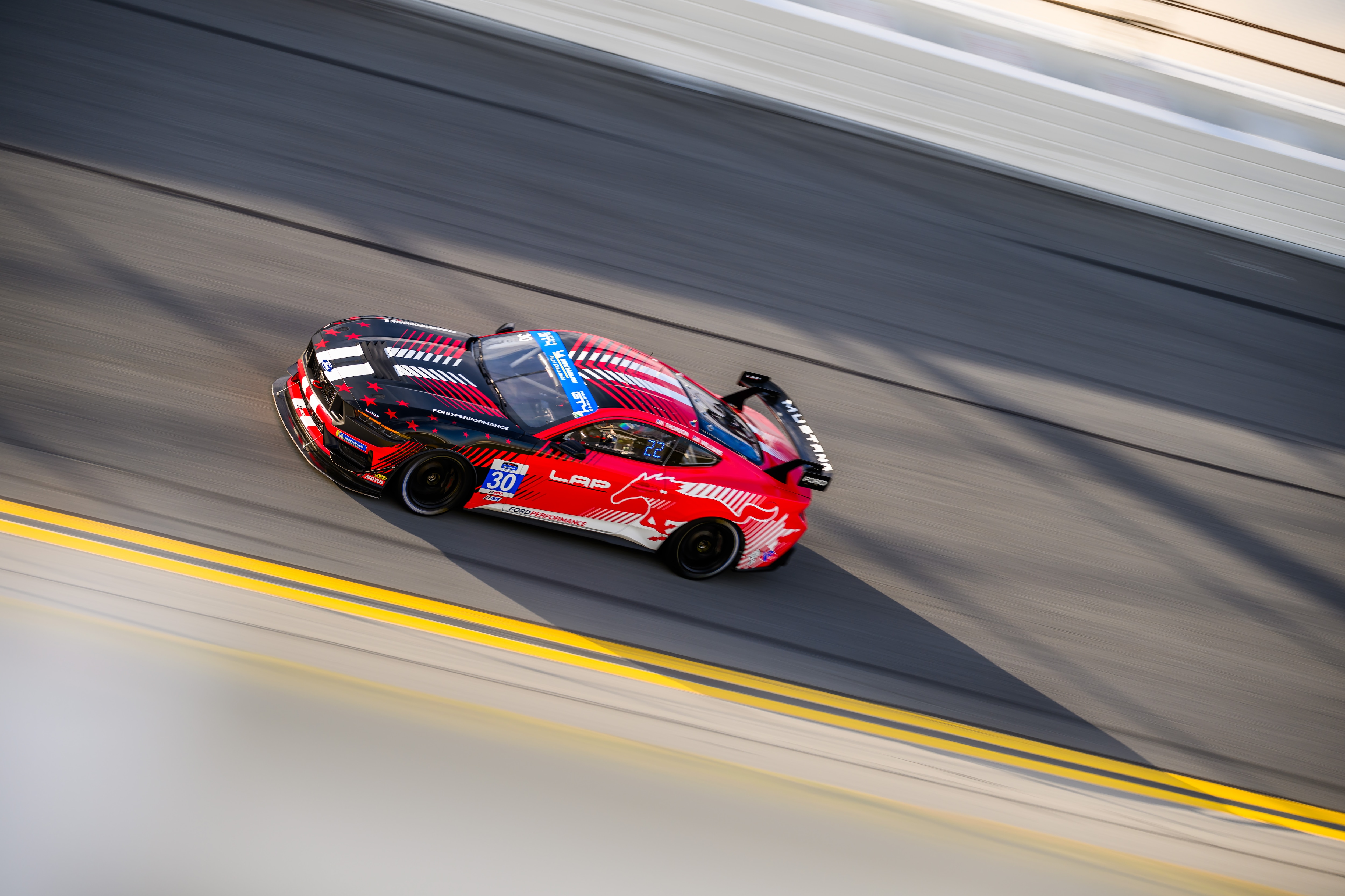 Mustang on the track