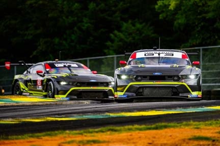 Mustang on the track