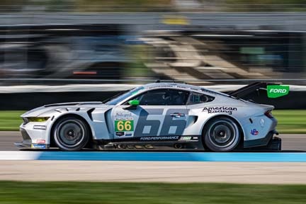 Mustang on the track