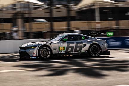 Mustang on the track