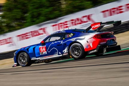 Mustang on the track
