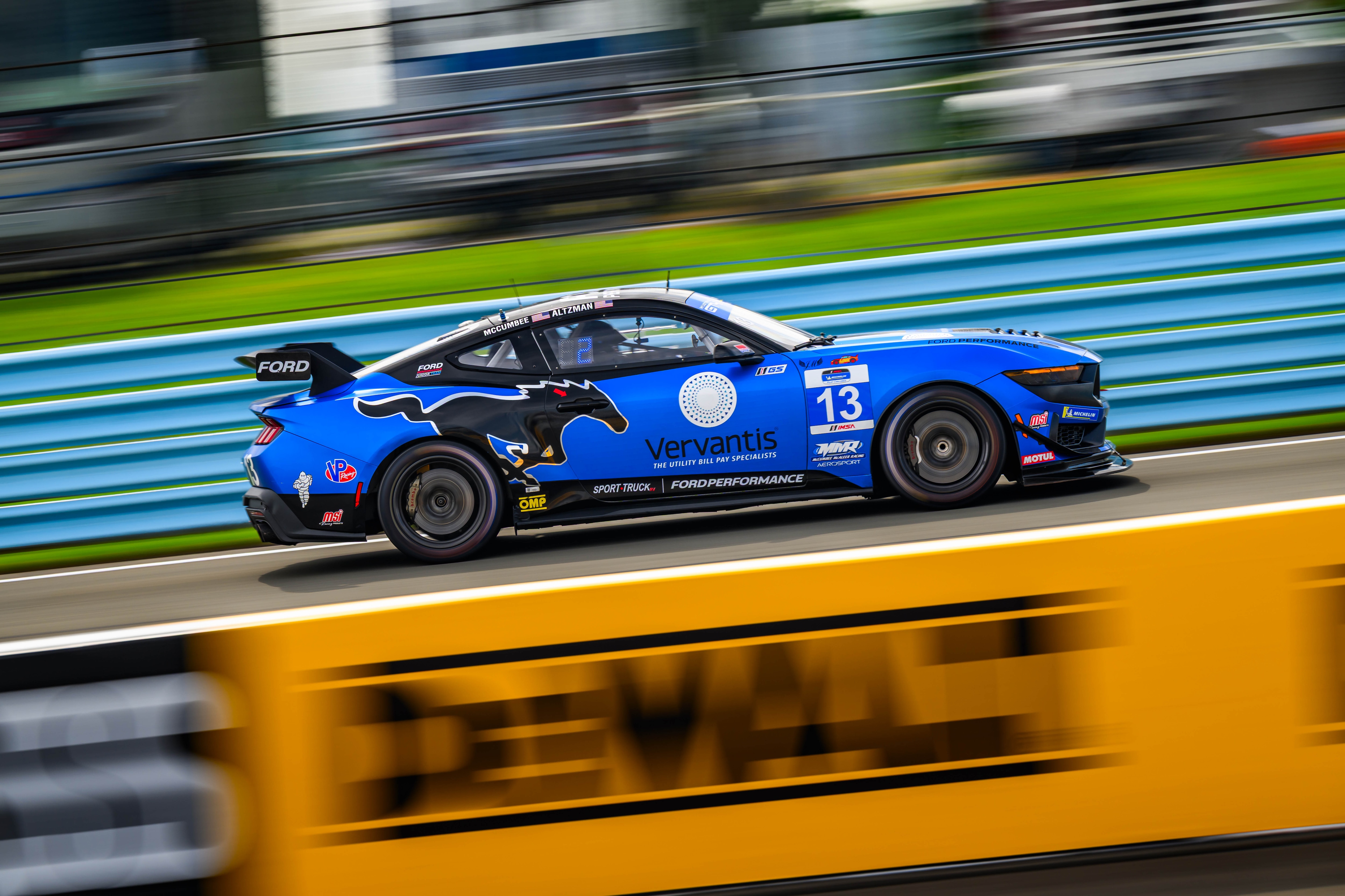 Mustang on the track