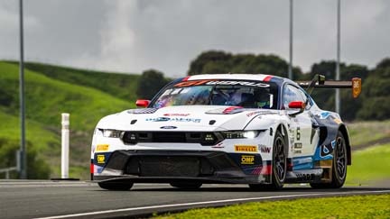 Mustang on the track