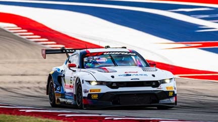 Mustang on the track