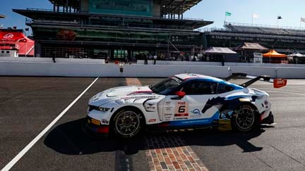 Mustang on the track