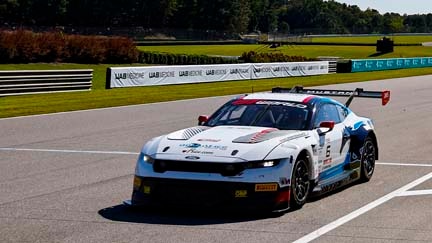 Mustang on the track