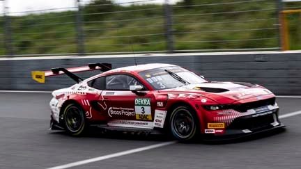 Mustang on the track