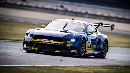 Mustang on the track