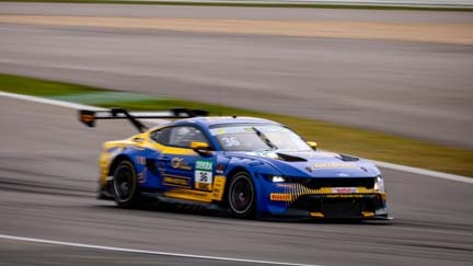 Mustang on the track