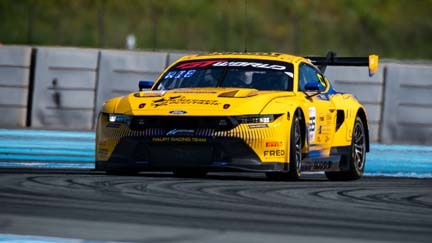 Mustang on the track