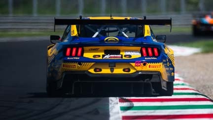 Mustang on the track