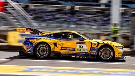 Mustang on the track