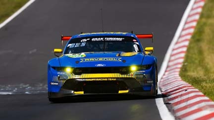 Mustang on the track