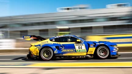 Mustang on the track