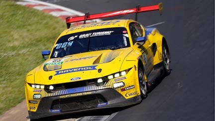 Mustang on the track