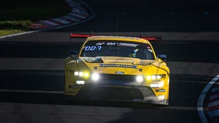 Mustang on the track