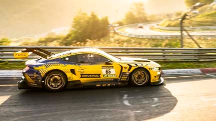 Mustang on the track