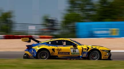 Mustang on the track