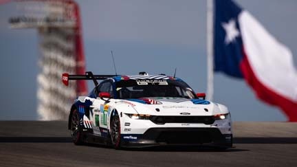Mustang on the track