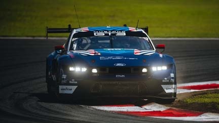 Mustang on the track