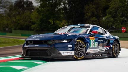 Mustang on the track