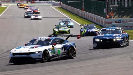 Mustang on the track