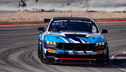 Mustang on the track