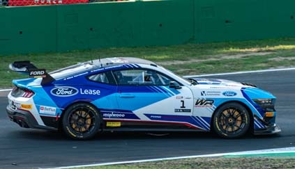 Mustang on the track