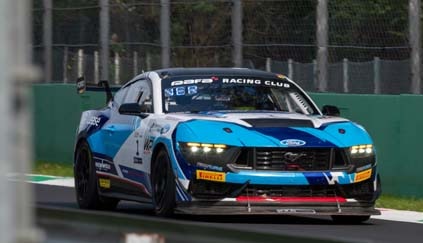 Mustang on the track