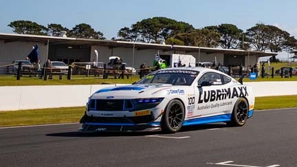 Mustang on the track