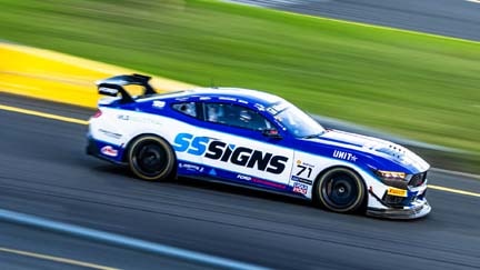 Mustang on the track