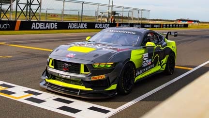 Mustang on the track