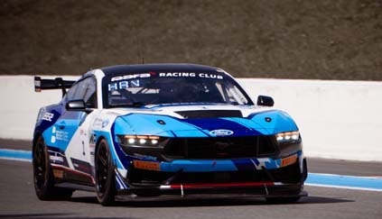 Mustang on the track