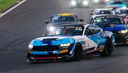 Mustang on the track