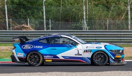 Mustang on the track