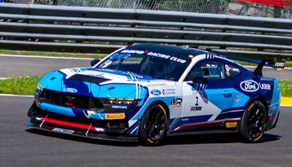 Mustang on the track