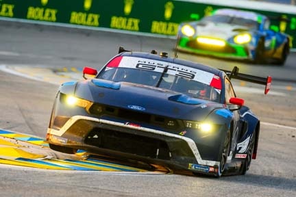 Mustang on the track